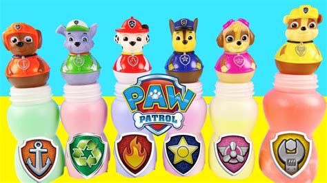 Paw Patrol Pups Slime Bottle Game Learning Colors Surprises Skye