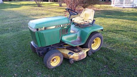 1987 John Deere 316 Lawn And Garden Tractor W 50 Mower Deck 900 Garden Items For Sale