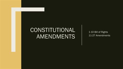 Ppt Constitutional Amendments Powerpoint Presentation Free Download