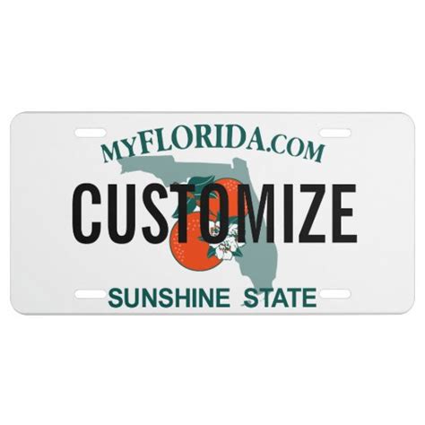 Florida Custom License Plate | Zazzle