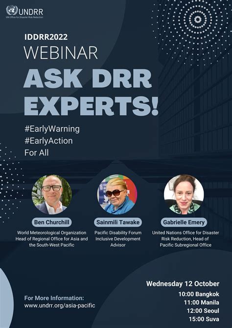 Ask Drr Experts Early Warning And Early Action For All Iddrr