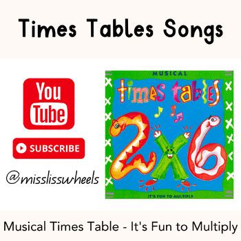 Times Tables Songs | Musical Times Table - It's Fun to Multiply | TPT