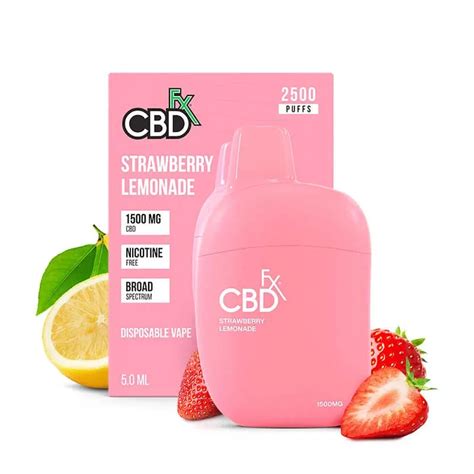 Strawberry Lemonade Cbd Vape Pen 1500mg Cbdfx Uk