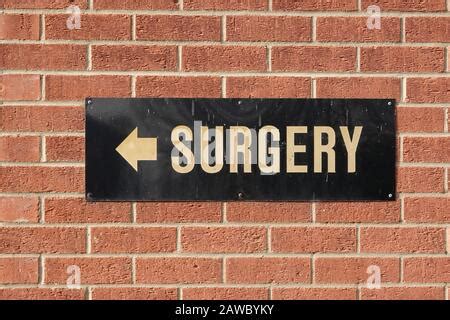 Doctor's surgery sign Stock Photo - Alamy