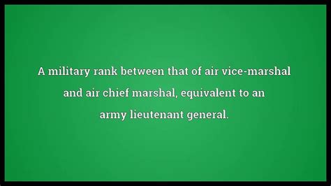 Air Marshal Meaning Youtube