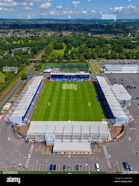 Aerial Image Of Shrewsbury Town Football Club At The The Croud Meadow