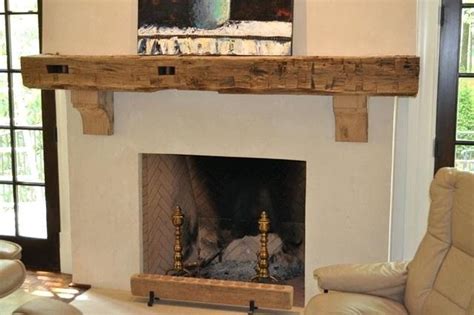 7 x 7 Mantel made from Reclaimed wood beam | Etsy | Wood fireplace ...