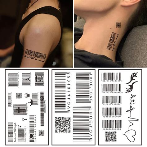 Body Art Sex Waterproof Temporary Tattoos Sticker Water Transfer Barcode Tattoo Triangle Tattoo