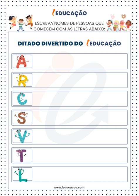 Ditado De Palavras Dificeis - 9