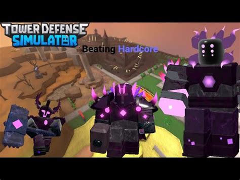 Beating Hardcore Tower Defense Simulator Roblox Youtube