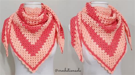 Chal O Bufanda Triangular A Crochet En Punto Granny Crochet Con Sole