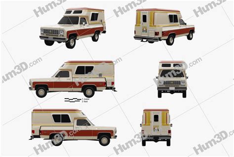 Chevrolet Blazer Chalet 1976 Blueprint Template - 3DModels.org