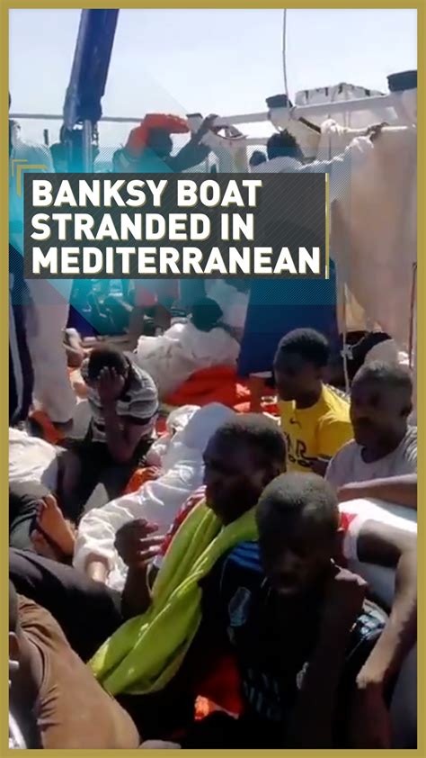 Stranded Banksy Migrant Rescue Boat Gets Help In Mediterranean Cgtn