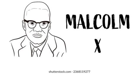 Malcolm X Clip Art Black And White