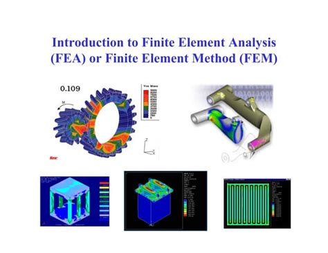 Introduction To Finite Element Analysis Ppt