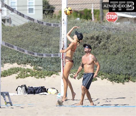 Alessandra Ambrosio Sexy Seen Flaunting Her Hot Bikini At The Beach Playing Volleyball With Her