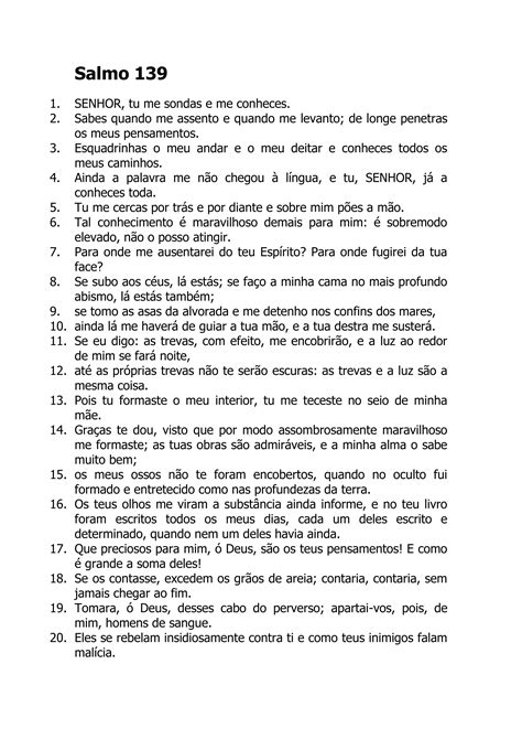 O Que O Salmo 139 Nos Ensina - Salmo 139 | PDF