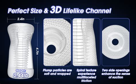 Amazon Male Masturbator Cup Portable Transparent Pocket Pussy Stroker With Ultra Soft