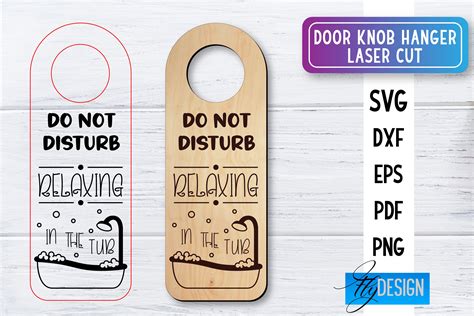 Door Knob Hanger Laser Cut Svg Home Graphic By Flydesignsvg