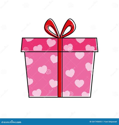 Heart Shape Gift Box Clipart Icon Animated PNG For Valentine And