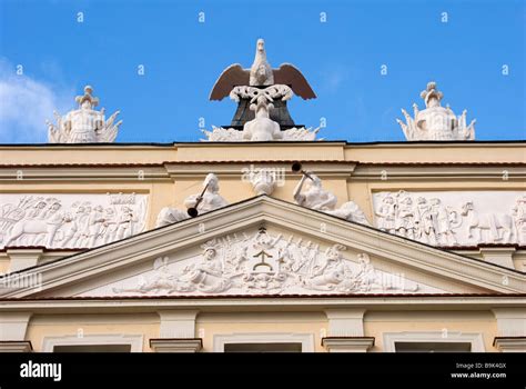 The Elaborate Exterior Of The Dzialynski Palace In The Old Market