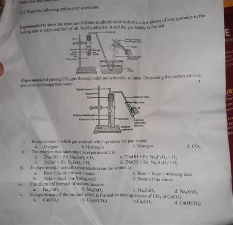 The chemical formula of sodium zincate: | Filo