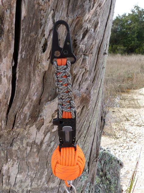 Monkey Fist Floating Reflective Key Chain With Belt Attachment Etsy