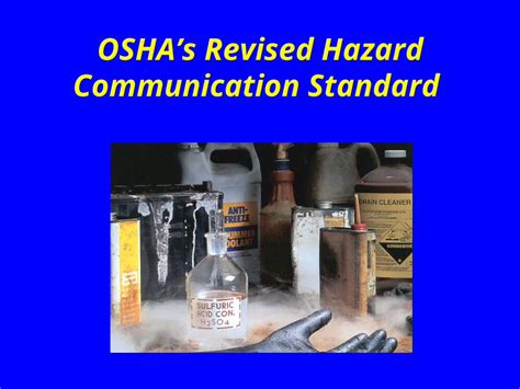 Ppt Oshas Revised Hazard Communication Standard Purpose Of Oshas