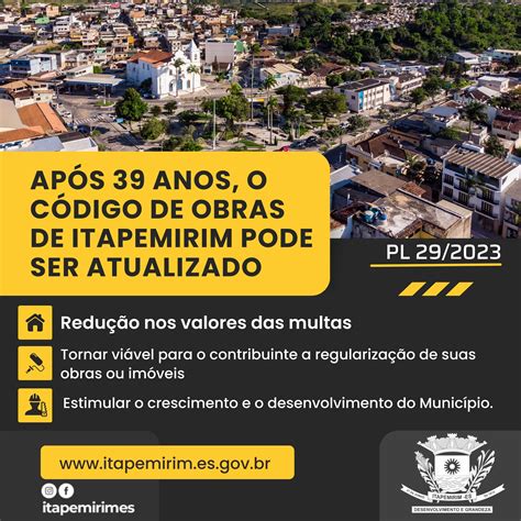 Prefeitura Municipal de Itapemirim APÓS 39 ANOS O CÓDIGO DE OBRAS DE