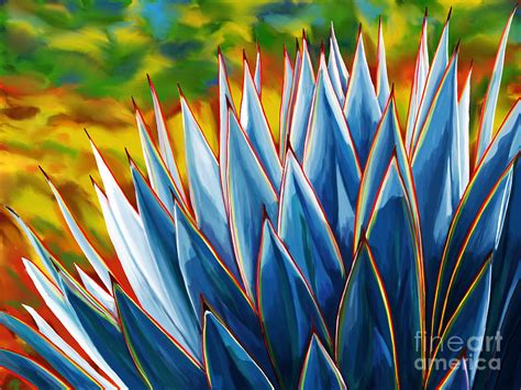 Blue Agave Painting By Tim Gilliland Pixels