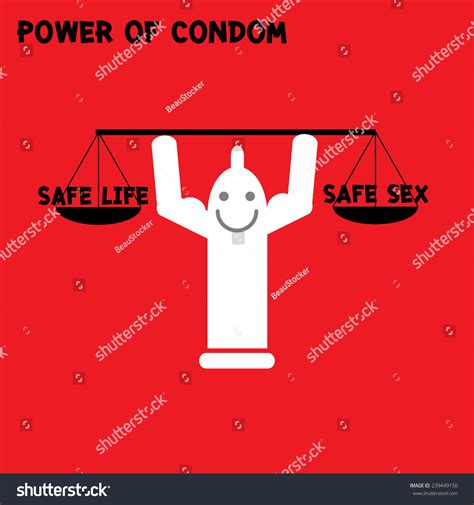 Power Condom Safe Life Safe Sex Stock Vector Royalty Free Shutterstock