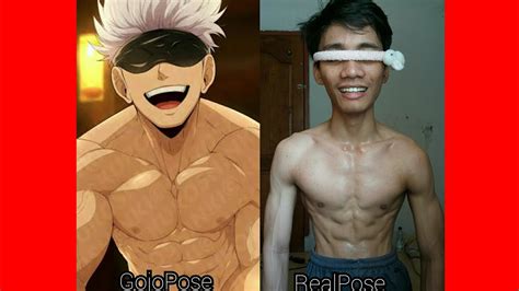 Gojo Satoru Muscle Pose Real Life YouTube