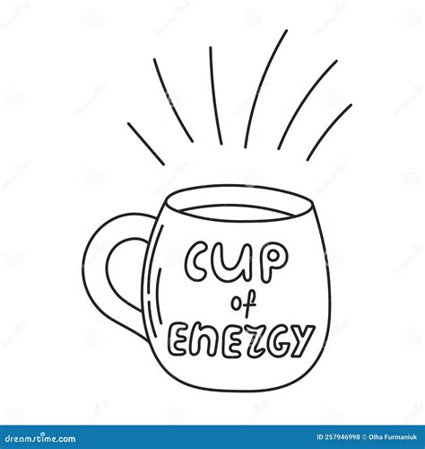 Coffee Or Tea Cup Traditional Beverage Mug Of Invigorating Morning Hot Drink Doodle Hand