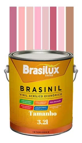 Tinta Parede Rosa Claro Acr Lica Brasinil Anti Mofo L Parcelamento