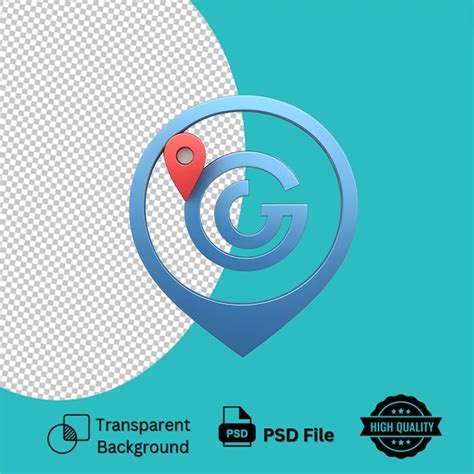3d Render Location Icon Isolated On Transparent Background Premium Ai