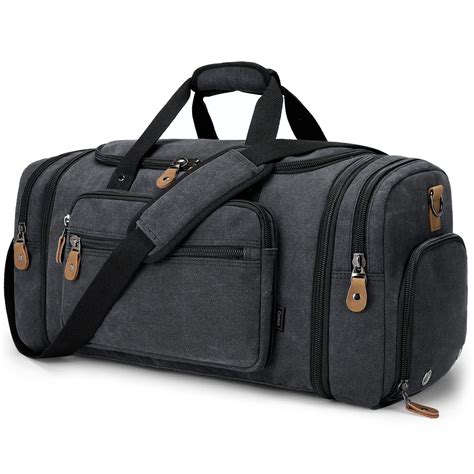 Free Shipping Gonex 60l Canvas Duffel Bags 27 Expandable Travel Duffle Overnight Weekender Bag