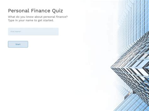personal finance quiz template evaluate  audience involveme