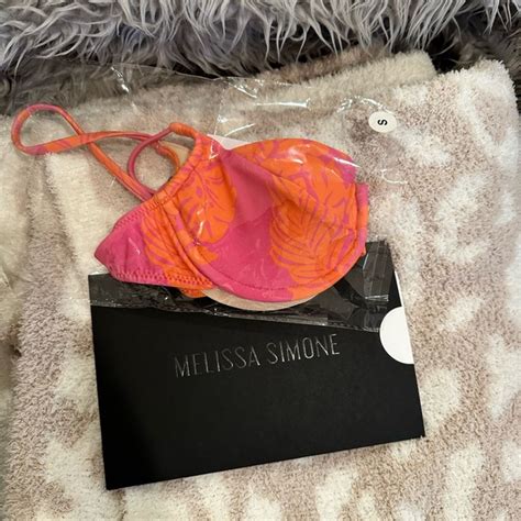 Melissa Simone Swim Melissa Simone Daryn Bikini Top Pinkorange S
