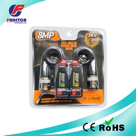 Split 8 MP HD Video Balun For CCTV Camera China Balun Video And HD Balun