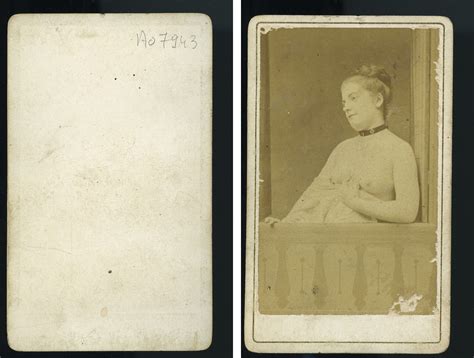 France Paris Woman Topless Nude Risque Old CDV Photo 1870 By ANONYMOUS Photograph Bits Of Our