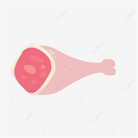 Chicken Meat Vector Hd Images Cartoon Hand Painted Meat Chicken Leg