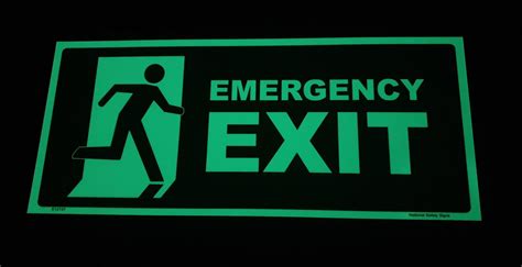 Luminous Emergency Exit Sign Emergency Safety Signs Australia