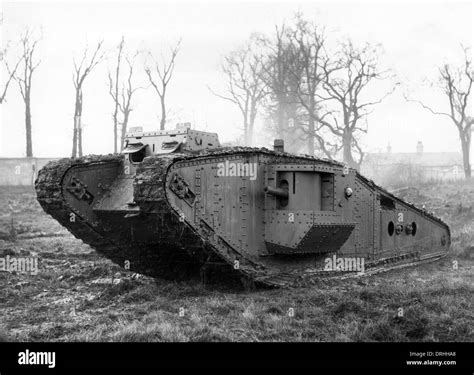 British Mark Iv Tank With Tadpole Tail Ww1 Stock Photo 66154992 Alamy