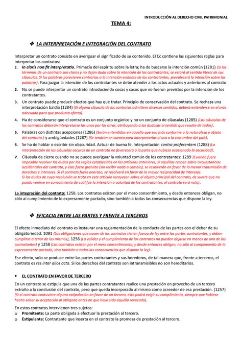 Tema Resumen Del Tema De Introducci N Al Derecho Civil