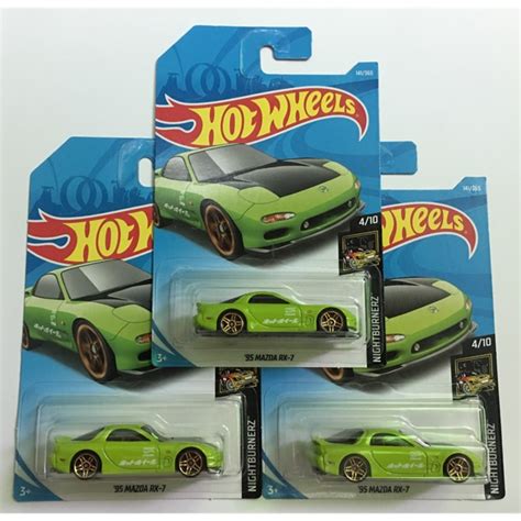 Hot Wheels Mazda Rx Green Pcs Shopee Malaysia