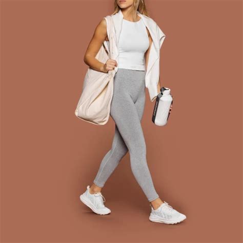 Leggins De Cintura Est Ndar Alpine Light Gray Melange Ropa Prozis