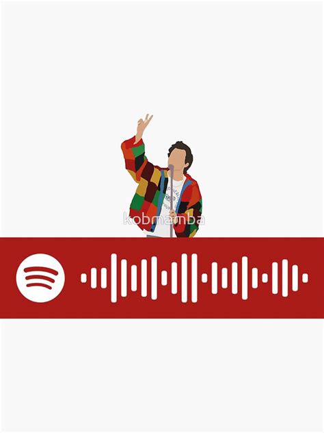 Harry Styles Falling Spotify Code Sticker For Sale By Kobmamba