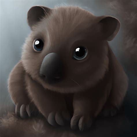 Cute And Adorable Baby Wombat Cartoon Character · Creative Fabrica