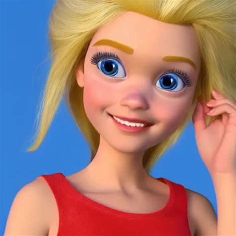 A 3d Princess With Blonde Hair 3d Cgi Disney Stable Diffusion