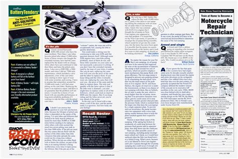 Recall Roster | Cycle World | APRIL 2007